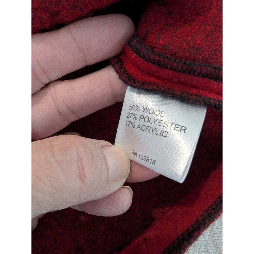 Venario Zip Front Jacket Black Red Ombré Modern Minimalist Small - Picture 5 of 8